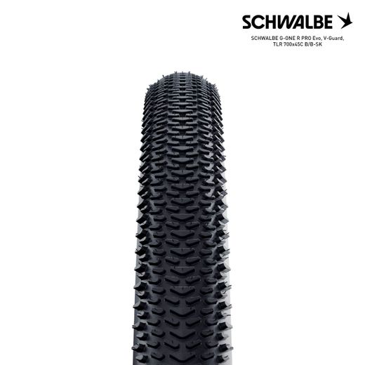 SCHWALBE G-ONE R PRO Evo, V-Guard, TLR 700x45C B/B-SK
