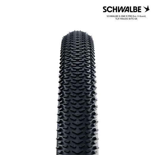 SCHWALBE G-ONE R PRO Evo, V-Guard, TLR 700x45C B/TS-SK