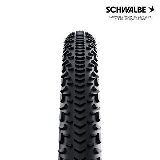 SCHWALBE G-ONE RX PRO Evo, V-Guard, TLR 700x40C B/B-SK