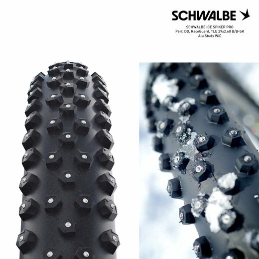 SCHWALBE ICE SPIKER PRO Perf, DD, RaceGuard, TLE 29x2.60 B/B-SK Alu Studs WiC