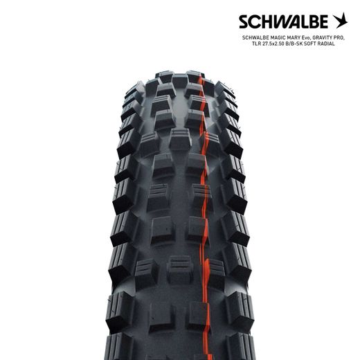 SCHWALBE MAGIC MARY Evo, GRAVITY PRO, TLR 27.5x2.50 B/B-SK SOFT RADIAL