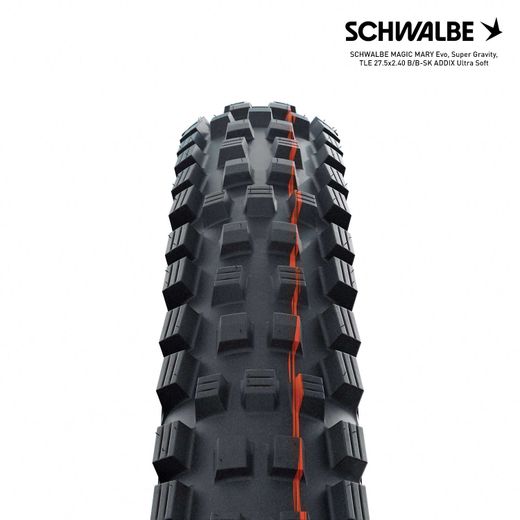 SCHWALBE MAGIC MARY Evo, Super Gravity, TLE 27.5x2.40 B/B-SK ADDIX Ultra Soft