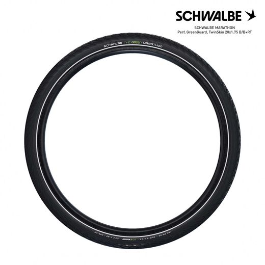 SCHWALBE MARATHON Perf, GreenGuard, TwinSkin 20x1.75 B/B+RT