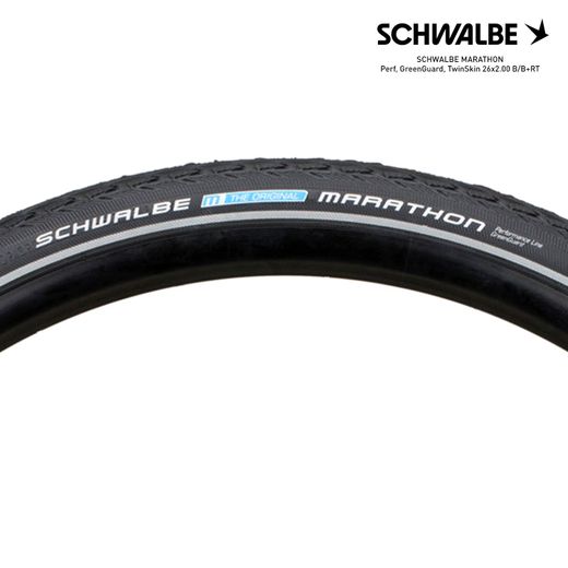 SCHWALBE MARATHON Perf, GreenGuard, TwinSkin 26x2.00 B/B+RT