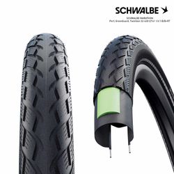 SCHWALBE MARATHON Perf, GreenGuard, TwinSkin 32-630 (27x1 1/4") B/B+RT