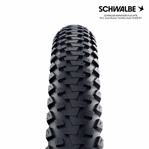 SCHWALBE MARATHON PLUS MTB Perf, SmartGuard, TwinSkin 26x2.10 B/B+RT