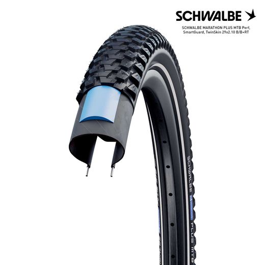 SCHWALBE MARATHON PLUS MTB Perf, SmartGuard, TwinSkin 29x2.10 B/B+RT