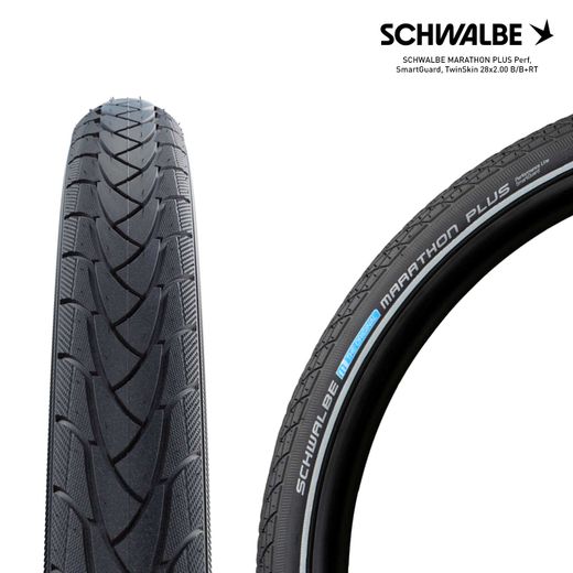 SCHWALBE MARATHON PLUS Perf, SmartGuard, TwinSkin 28x2.00 B/B+RT