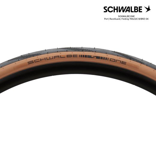 SCHWALBE ONE Perf, RaceGuard, Folding 700x32C B/BRZ-SK