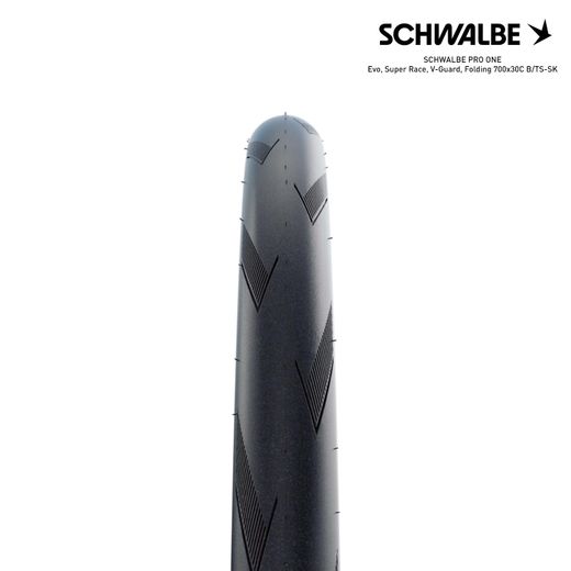 SCHWALBE PRO ONE Evo, Super Race, V-Guard, Folding 700x30C B/TS-SK