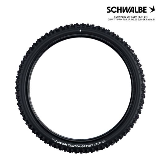 SCHWALBE SHREDDA REAR Evo, GRAVITY PRO, TLR 27.5x2.50 B/B-SK Radial B