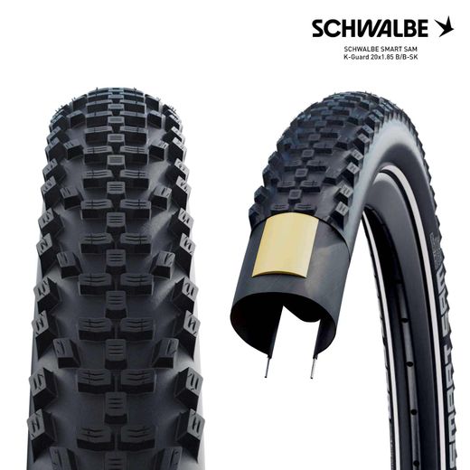 SCHWALBE SMART SAM K-Guard 20x1.85 B/B-SK