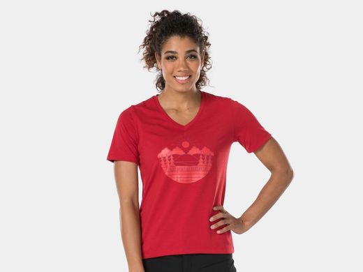 Shirt bontrager evoke tech tee women small cardinal