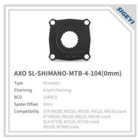 SIGEYI AXO SL 2º GEN - SHIMANO MTB 4-104 ( 0mm) …..### ENVIO 48HORAS DESDE MADRID