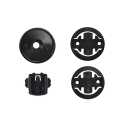 Soporte de ciclocomputador para tapa de dirección 1 1/8 - compatible con Garmin/Bryton, ALUMINIO, negro