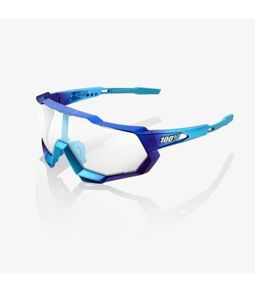 Speedtrap - matte metallic into the fade - lentille miroir multicouche topaze bleue