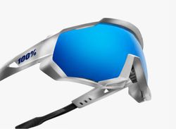 Speedtrap - matte white - hiper blue multilayer mirror lens
