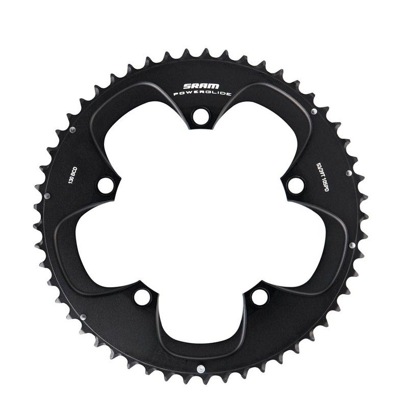 Plateau Route 50 Dents - 130 BCD - 5 Branches - Noir - Compatible 10/11v