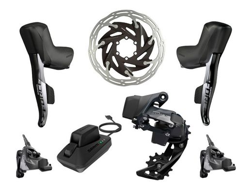 SRM FORCE E-TAP AXS 1X GRUPO HIDRO FLAT MOUNT 6B 2P
