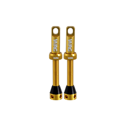 Pair tubeless valve alloy - 44mm, gold