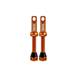 Pair tubeless valve alloy - 44mm, orange