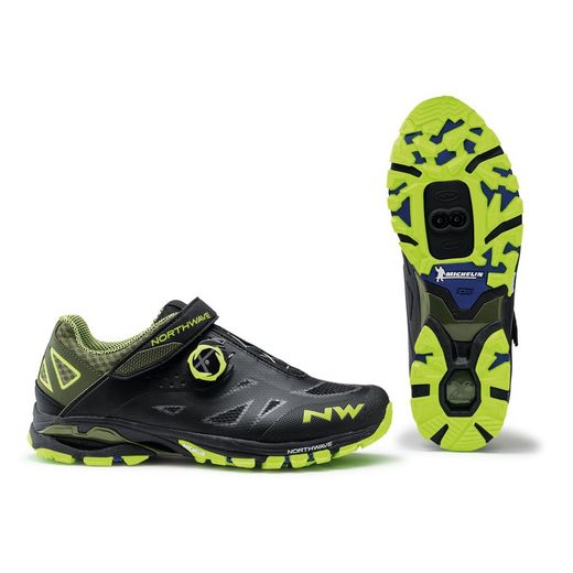 Scarpe MTB Spider Plus 2 Nero-Giallo Fluo
